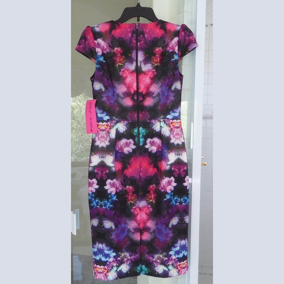Betsy Johnson multicolor floral print dress NWT - Picture 3 of 7